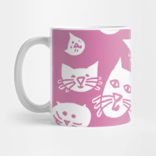 Pink Cat Pattern Mug